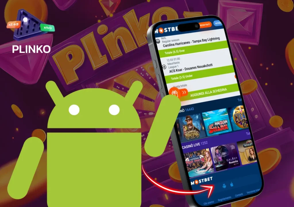 Guida passo passo per installare l'app Plinko su dispositivi Android.